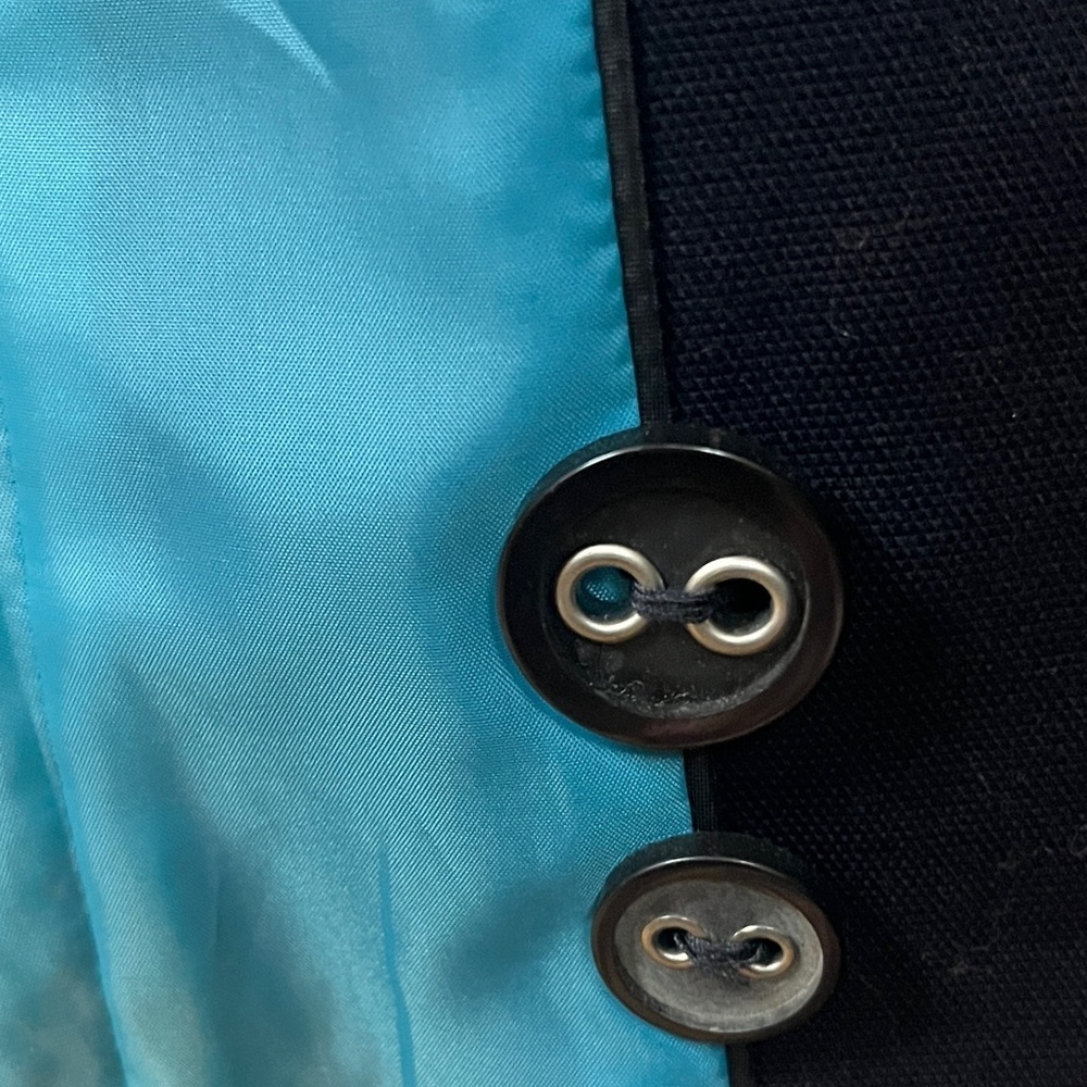 Apostrophe Blue Button Down Coat with Lining Size 12 - Picture 3 of 9